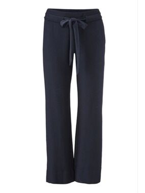 CAbi Easy Crop #5177 Navy Belted Crop Pants Size 8 EUC